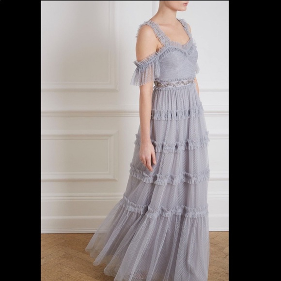 Needle & Thread Helena Dusk Blue Dress Gown - Picture 1 of 8